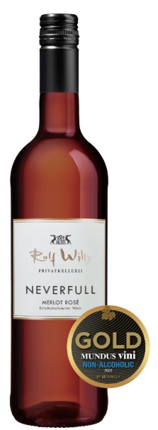 Neverfull Merlot Rosé alkoholfreier Wein. Rolf Willy, Nordheim WG 0,75l.